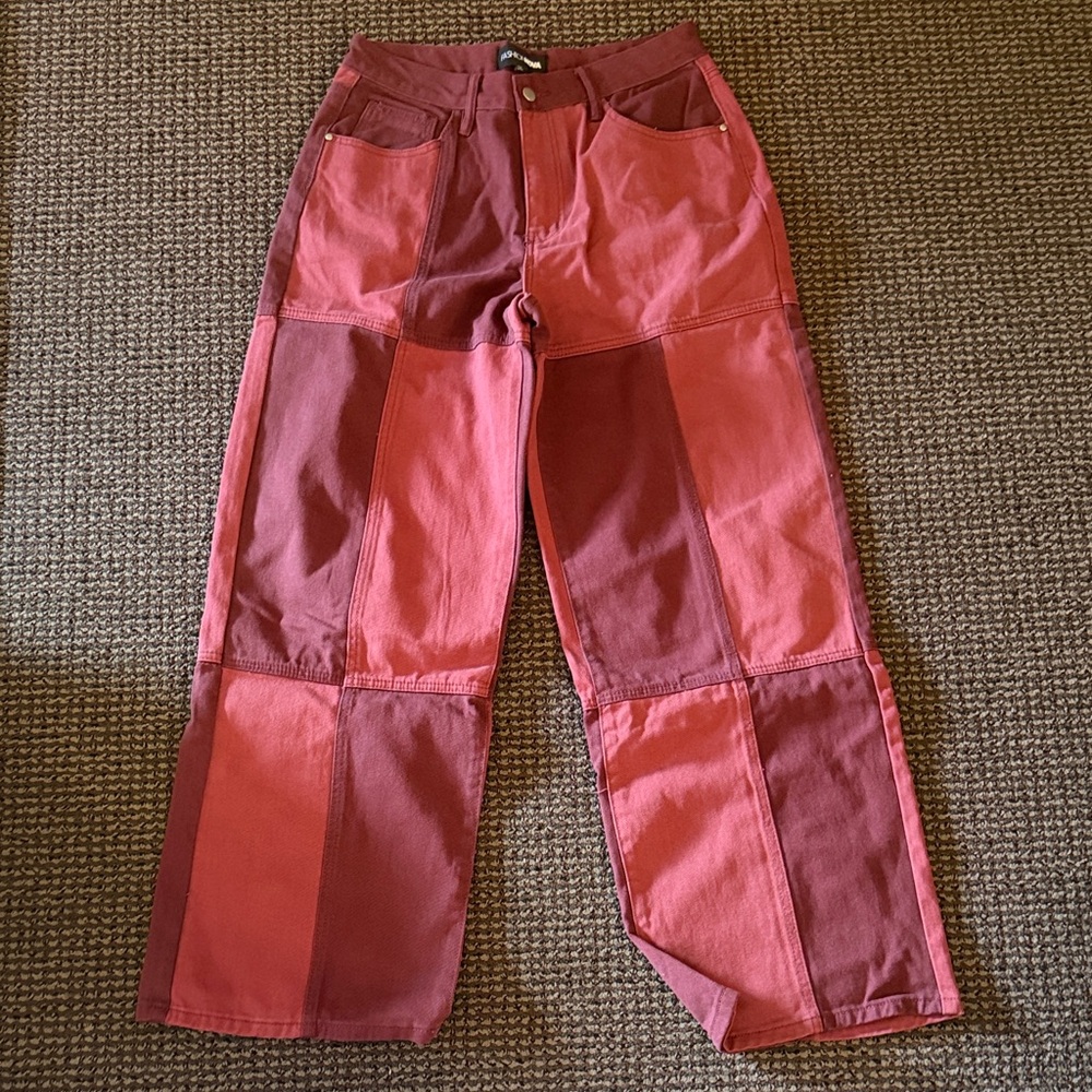 Patchwork Red Women’s Pants